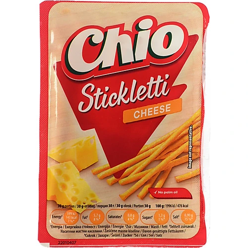 Соломка солона Cheese Stickletti Chio п/у 80г