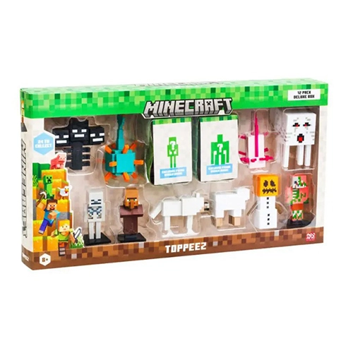 Набір із 12 фігурок -топерів Майнкрафт у асорт MC2080_B
