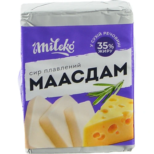 Сир пл.Mileko 70г 35% маасдам