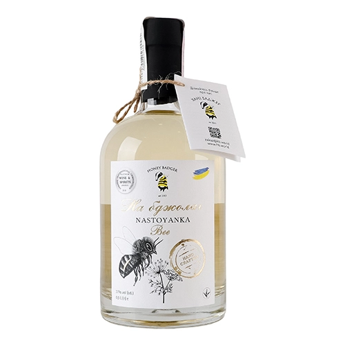 Настоянка 0.5л 37% На бджолах Хані Баджер пл
