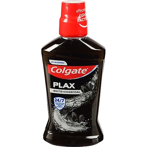 Ополіскувач для ротової порожнини White+Charcoal Plax Colgate 500мл