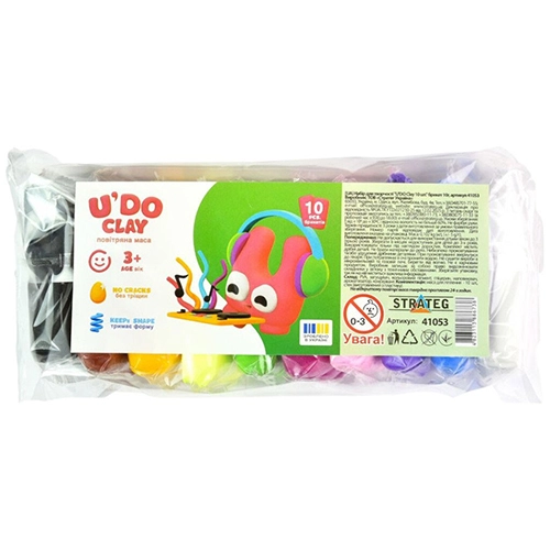 Набір д.творчості Strateg 10г 10шт udo clay