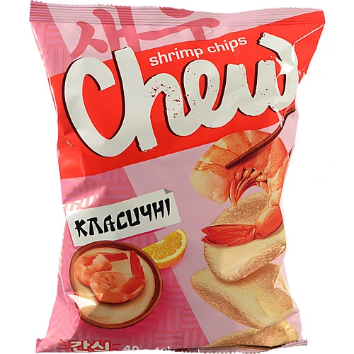 Чіпси Chew 40г креветкові з морською сіллю