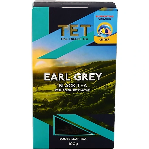Чай чорний листовий з ароматом бергамоту Лорд Грей TET к/у 100г