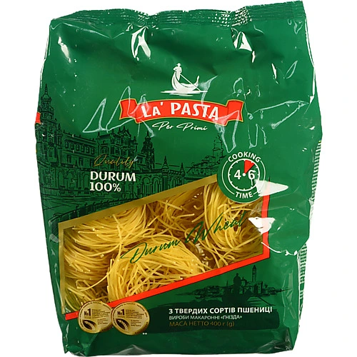 Макарони  La Pasta 400г гнізда вермішель