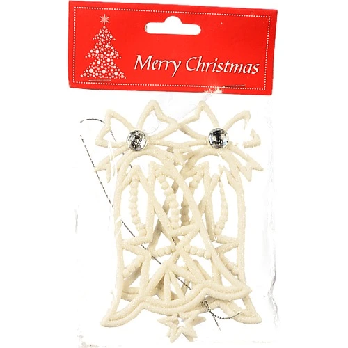 Декор новорічний 13,5см 2 шт дзвоник