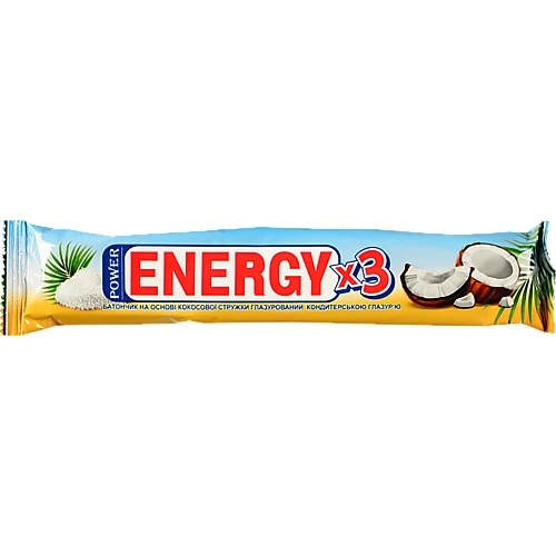 Батончик Power  Energy 100г кокосова стружка шоколад