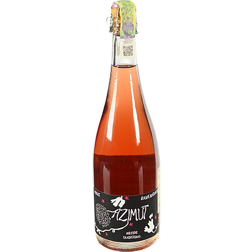 Вино Azimut 0,75 л Brut Nature  рожеве ігристе сухе