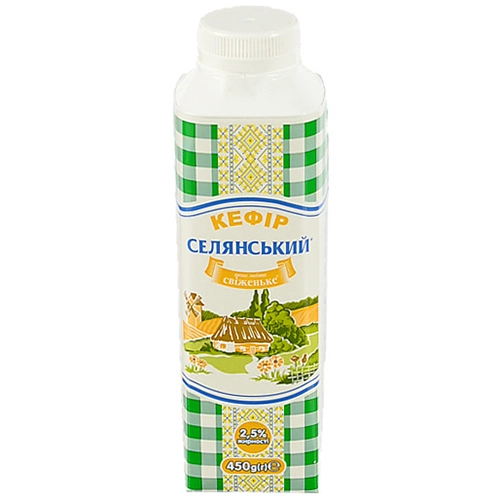 Кефір Селянський 450г 2.5% тт