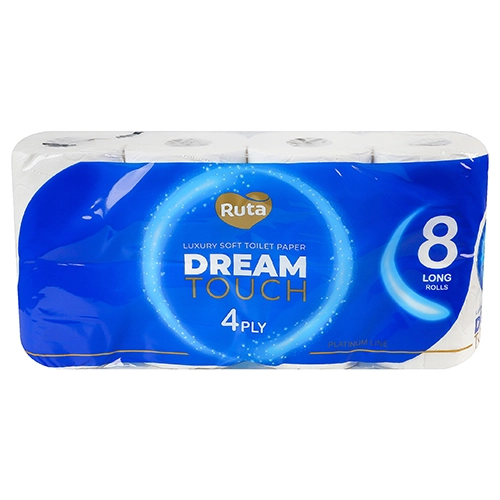 Папір туалетний "Ruta" Dream touch 8рул 4ш білий
