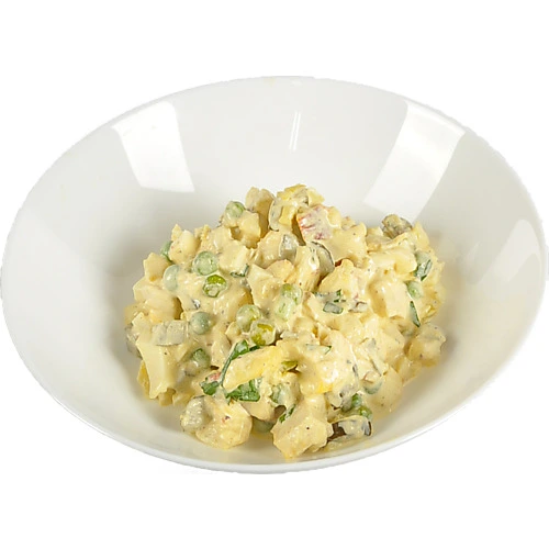 Салат Олів'є з копченою куркою і ананасом