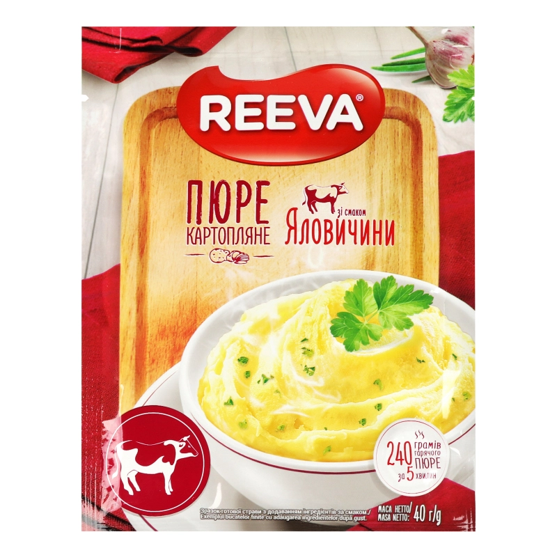 Пюре Reeva 40г картопляне яловичина