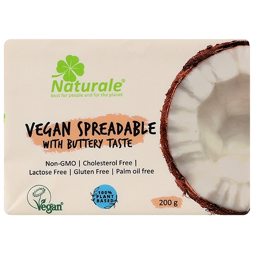 Суміш рослинних жирів 75% веганська зі смаком вершкового масла Naturale 200г