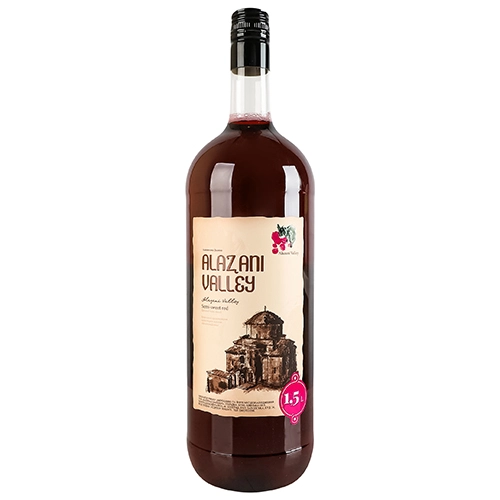 Напій винний Alazani Valley 1.5л червоний н солод.