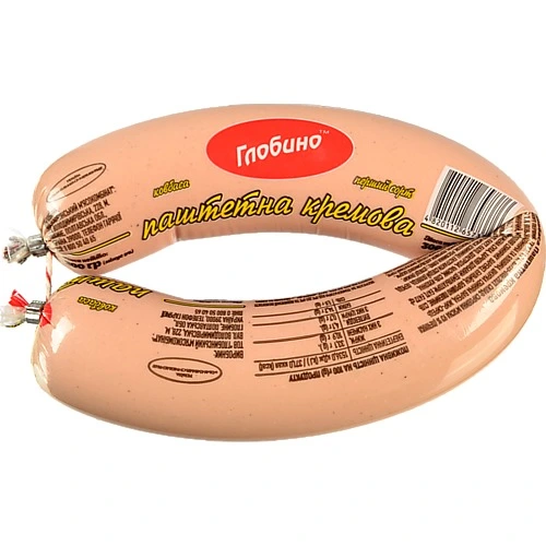 Ковбаса Глобино Паштетна кремова, перший ґатунок, поліамідна оболонка, 300 г