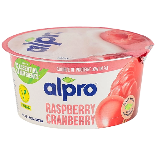 Йогурт соєвий Alpro 150г малина журавлина