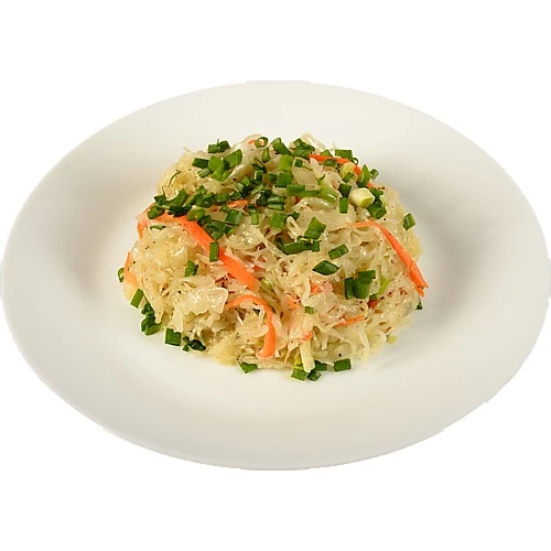 Салат з квашеної капусти з цибулею