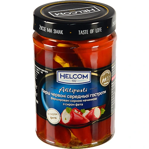 Перець червоний фарширований сиром Antipasti Helcom с/б 260г