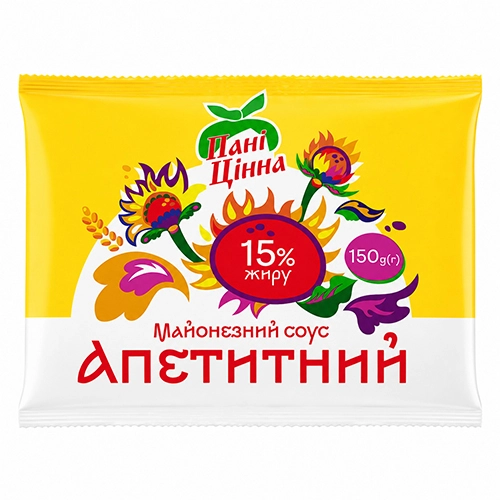 Соус майонезний Пані Цінна 150г 15% апетитний ф.п