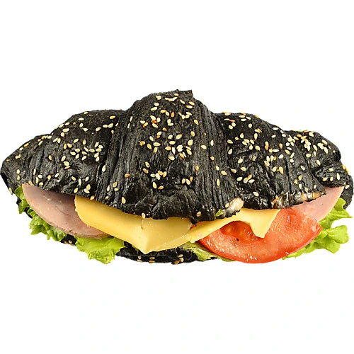 Круасан блек з шинкою