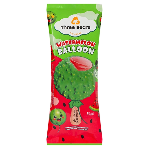 Морозиво Три Ведмеді 55г watermelon balloon глазур