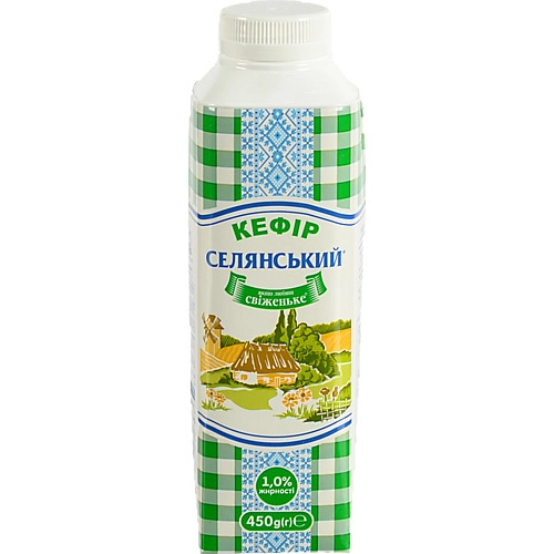 Кефір Селянський 450г 1% т.т.