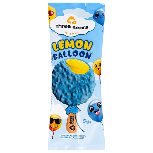 Морозиво Три Ведмеді 55г lemon balloon глазур пал.