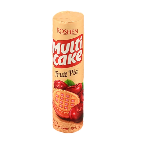 Печиво цукрове Cherry cream Fruit Pie Multicake Roshen м/у 180г