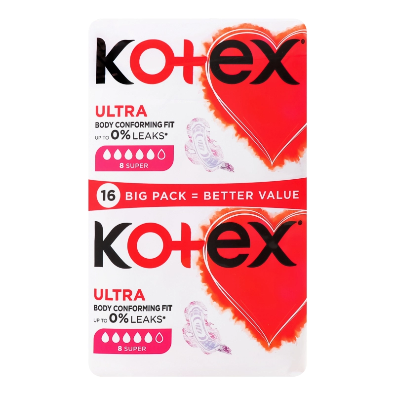 Прокладки гігієнічні ультратонкі Super Ultra Kotex 16шт