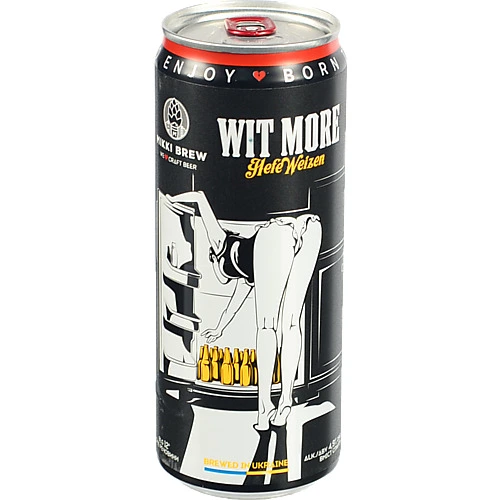 Пиво Волинський Бровар 0.33л світле пшеничне нефілт.wit more