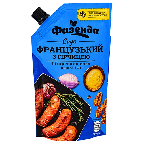 Соус Фазенда Французький з гірчицею 30% д.п.180 г