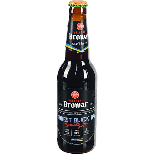 Пиво темне нефільтроване [Forest Black IPAk Specialty IPA, 7,3%, 0,35 л, с.п.