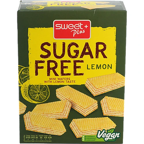 Вафлi Sweet Plus 180г mini лимон б.цукру