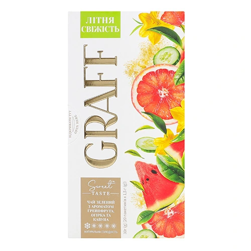 Чай Graff 20п літня свіжість грейфрут огірок кавун зелений