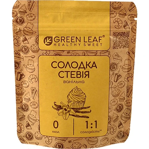 Стевія солодка ванільна 1:1 Green Leaf д/п 100г