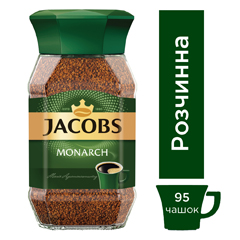 Кава Jacobs 190г монарх розчинний с.б