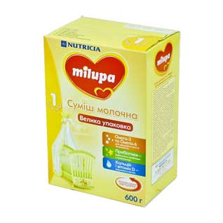 Суміш Мілупа 600г 1 молочна суха