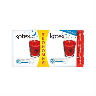 Прокладки Kotex ultra night duo pads 14шт