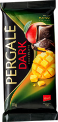 Шоколад Pergale 100гр чорний з начинкою із манго.