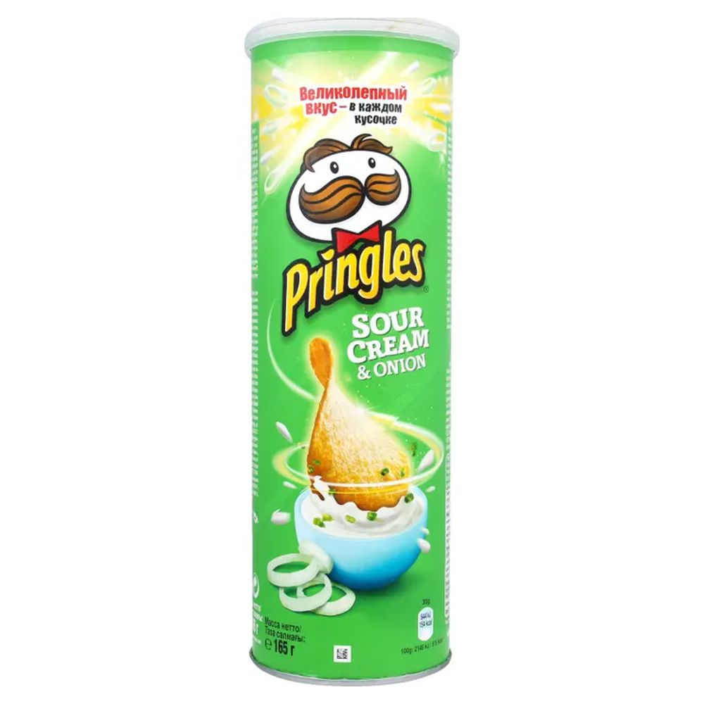 Чіпси PRINGLES SOUR смет-циб 165г (13240)