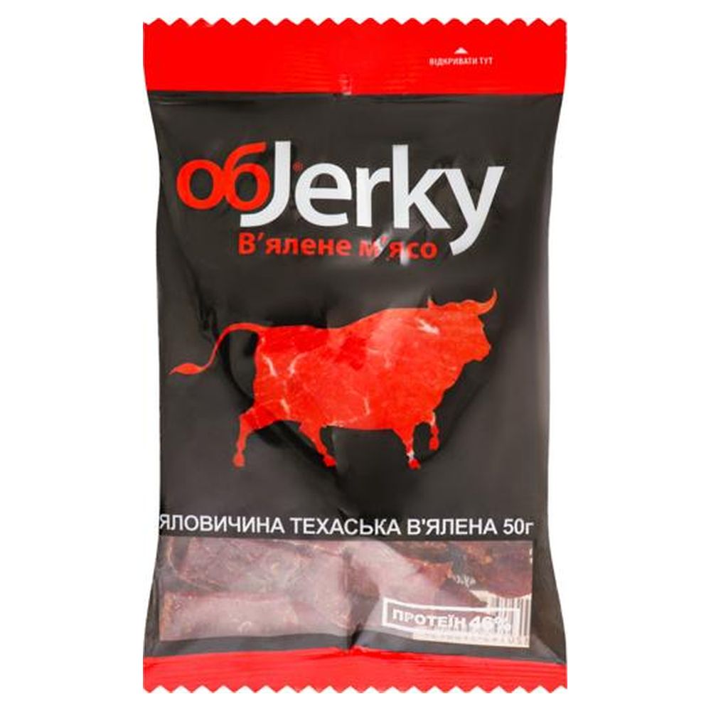 Яловичина Objerky Техаська В`ялена 50г (13291)