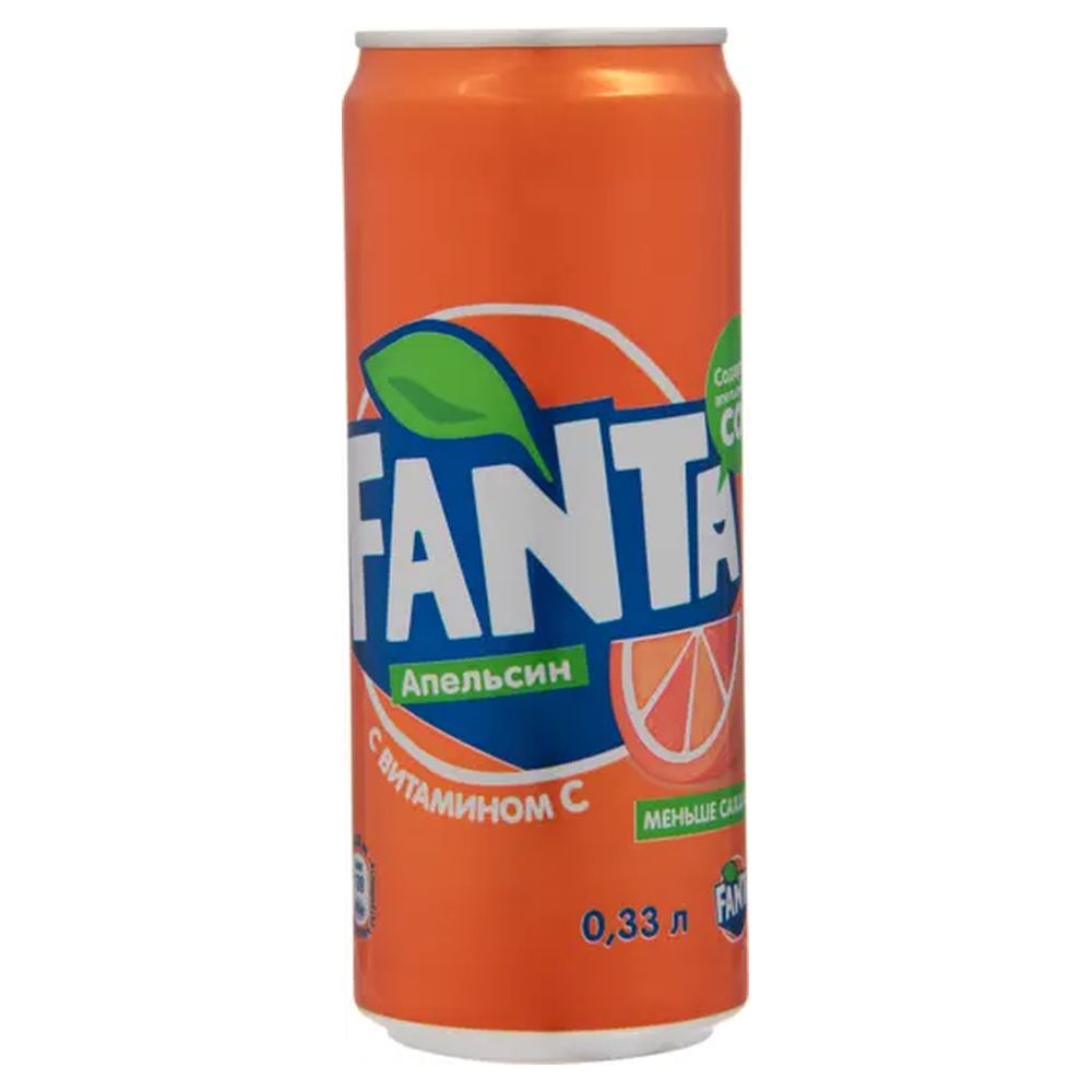 Вода солодка Fanta Апельсин ж.б. 0,33л (31025)