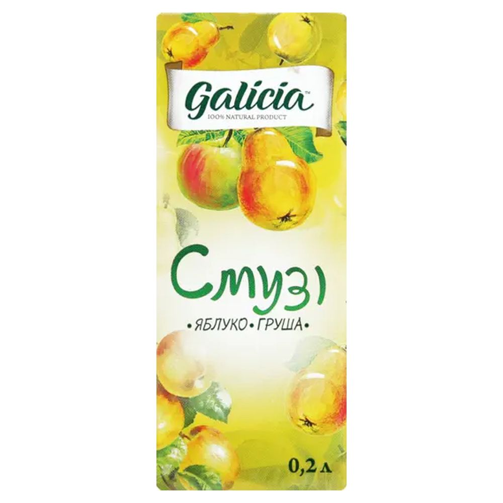 Сік Galicia Смузі яблуко-груша 0,2л (35612)