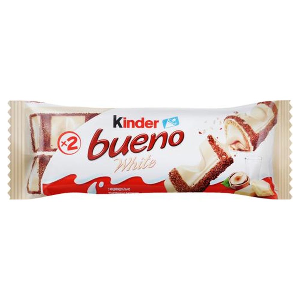 Батончик шок. Kinder Bueno Білий Т2 39г (38806)