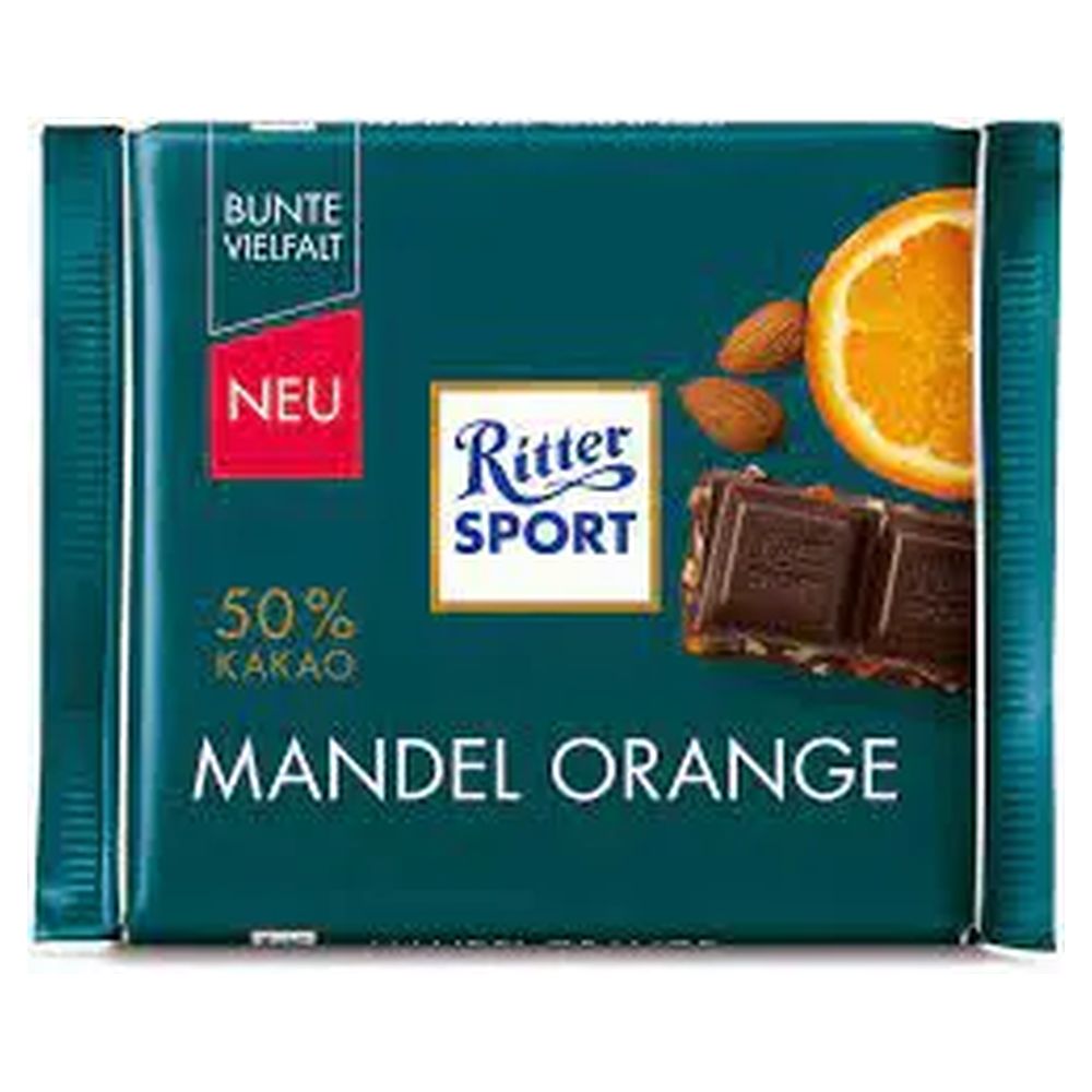 Шоколад Ritter Sport темний, мигдаль,апельсин 100г (39560)