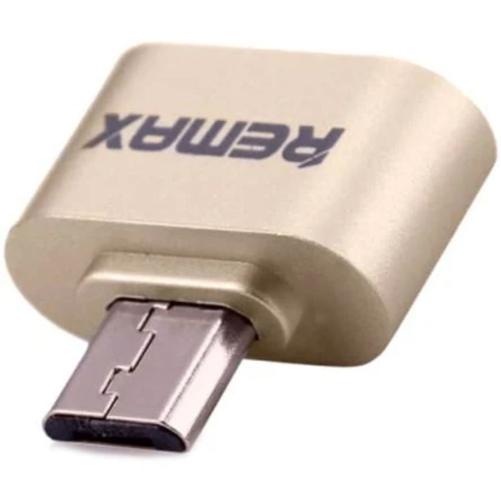 Перехідник Remax RA-OTG USB(F) microUSB(M) Золото (42871)