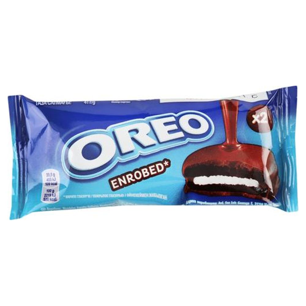 Печиво Oreo з какао, ванільн.нач.,какао глазур 41г (43390)