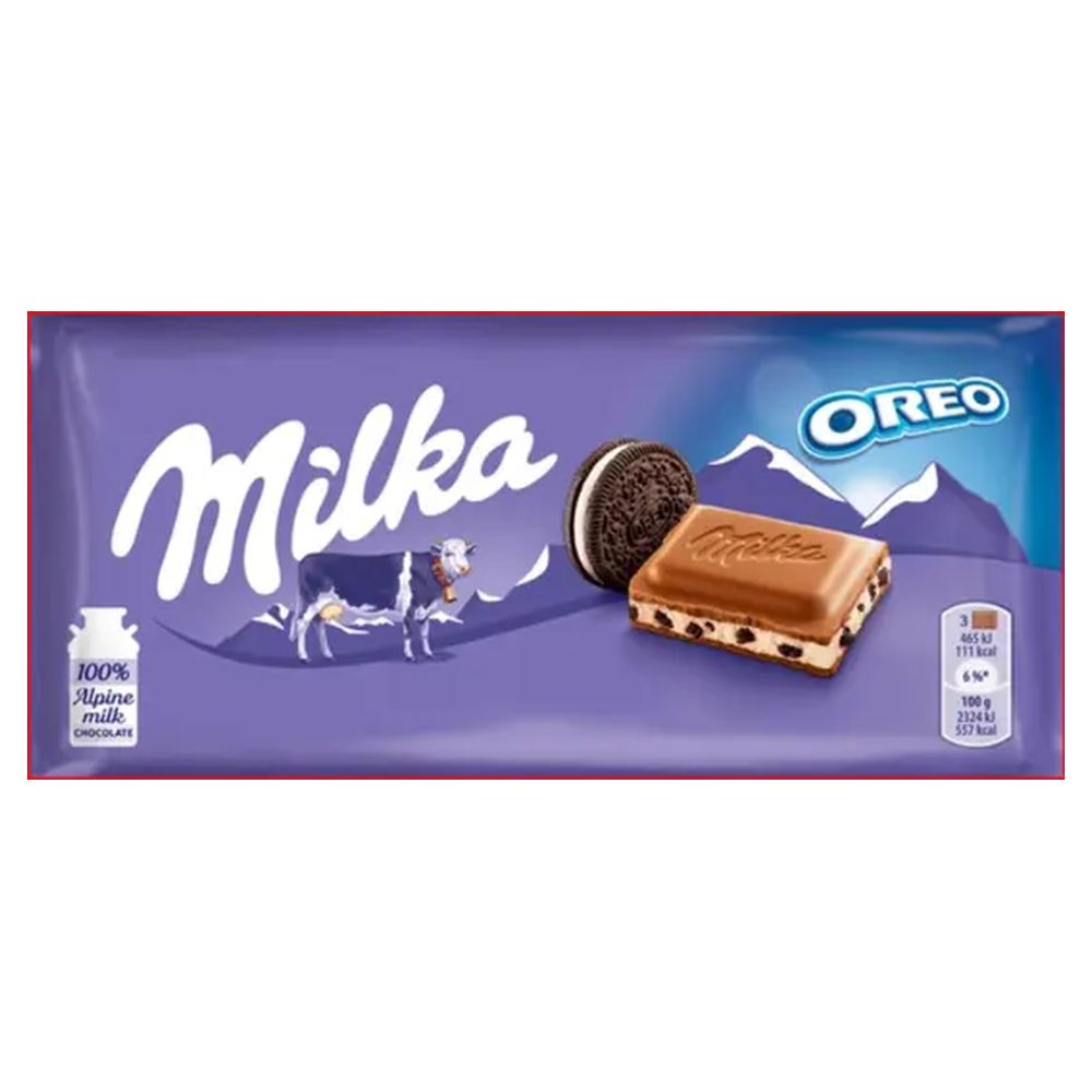 Шоколад Milka молочн. мол.нач. та печ. Орео 100г (43728)