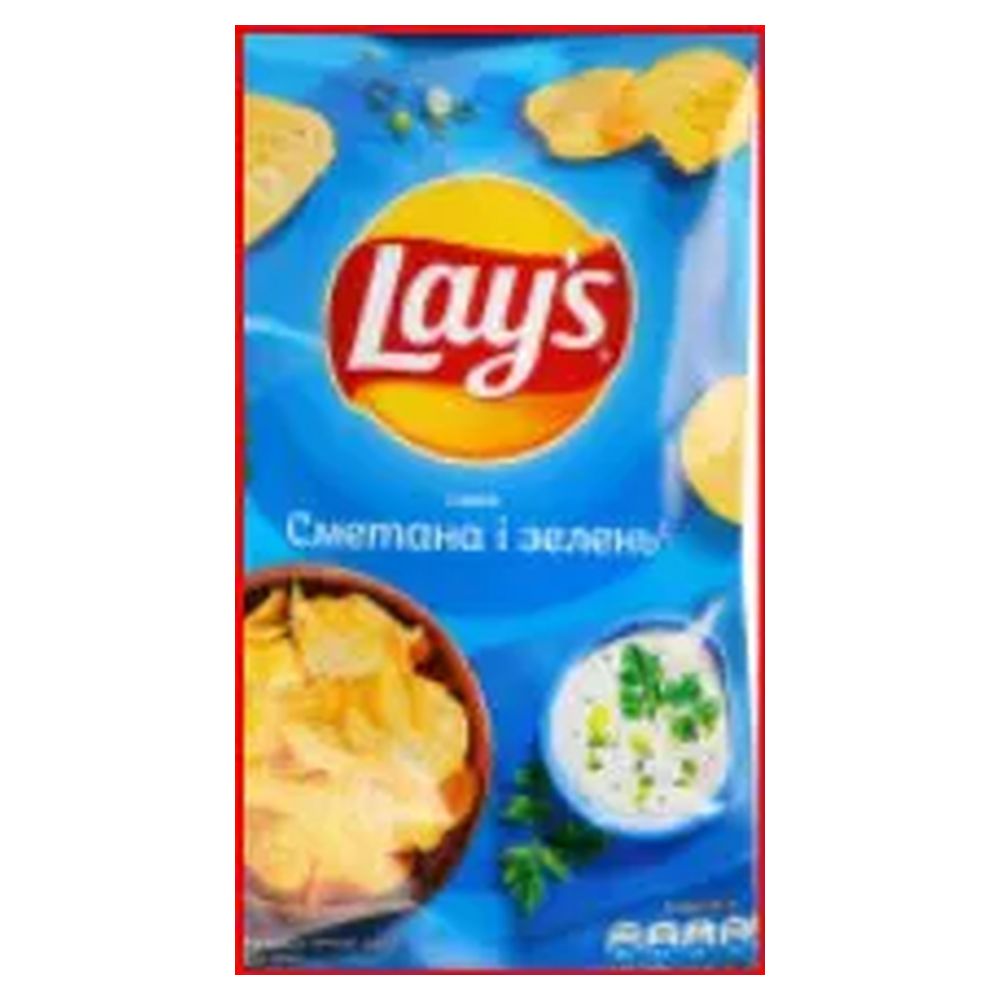 Чіпси Lays Сметана-Зелень 120г (44866)