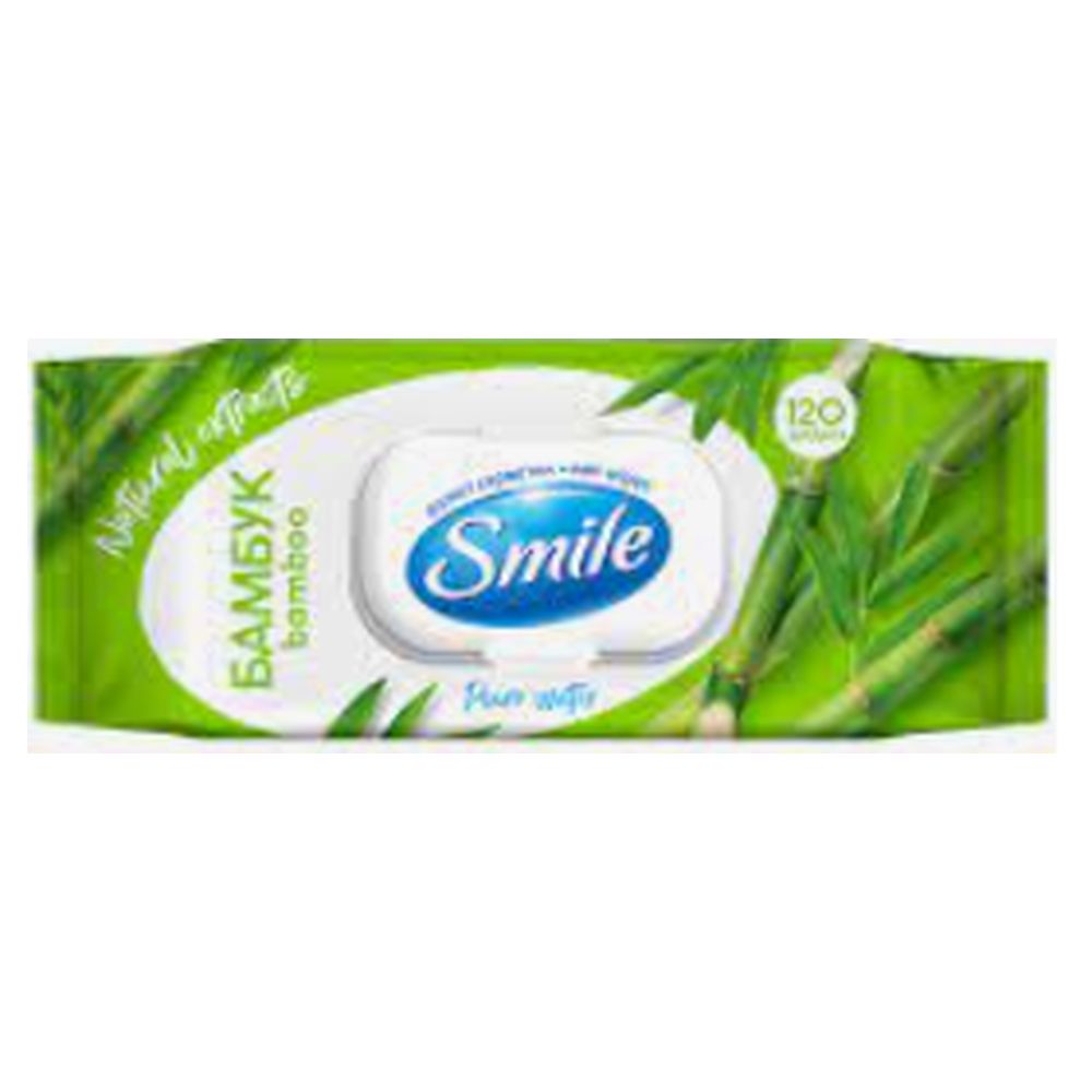 Серветка волога SMILE Daily бамбук 120шт (46634)